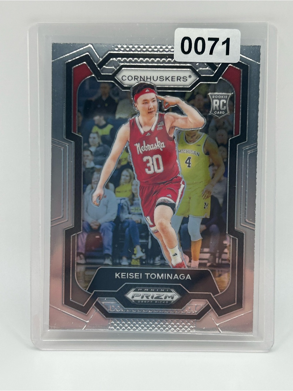 Keisei Tominaga Nebraska Cornhuskers Prizm Basketball Rookie Card *scratched